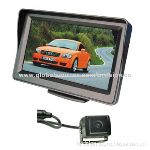 Car rear-view system, 4.3-inch digital monitor with waterproof wide view angle camera